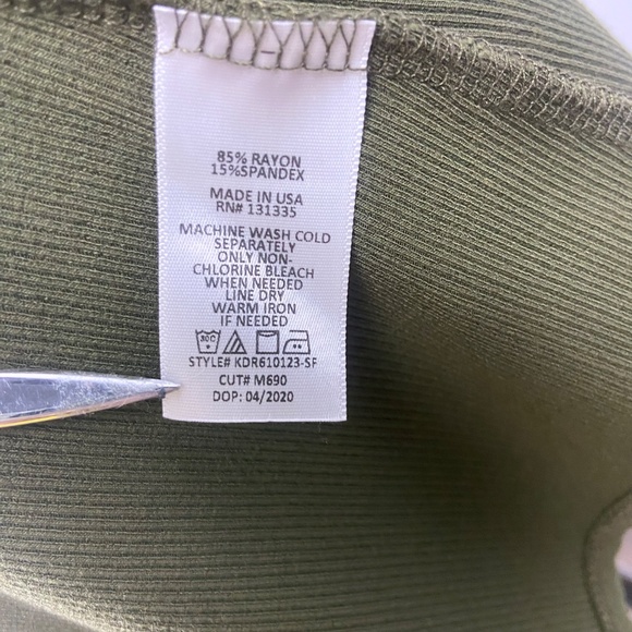 Nine Britton Olive Ribbed Green Sleeveless Maxi Dress Women’s Small - Picture 8 of 9